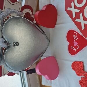 Victoria's Secret Heart Shaped Purse (Silver)